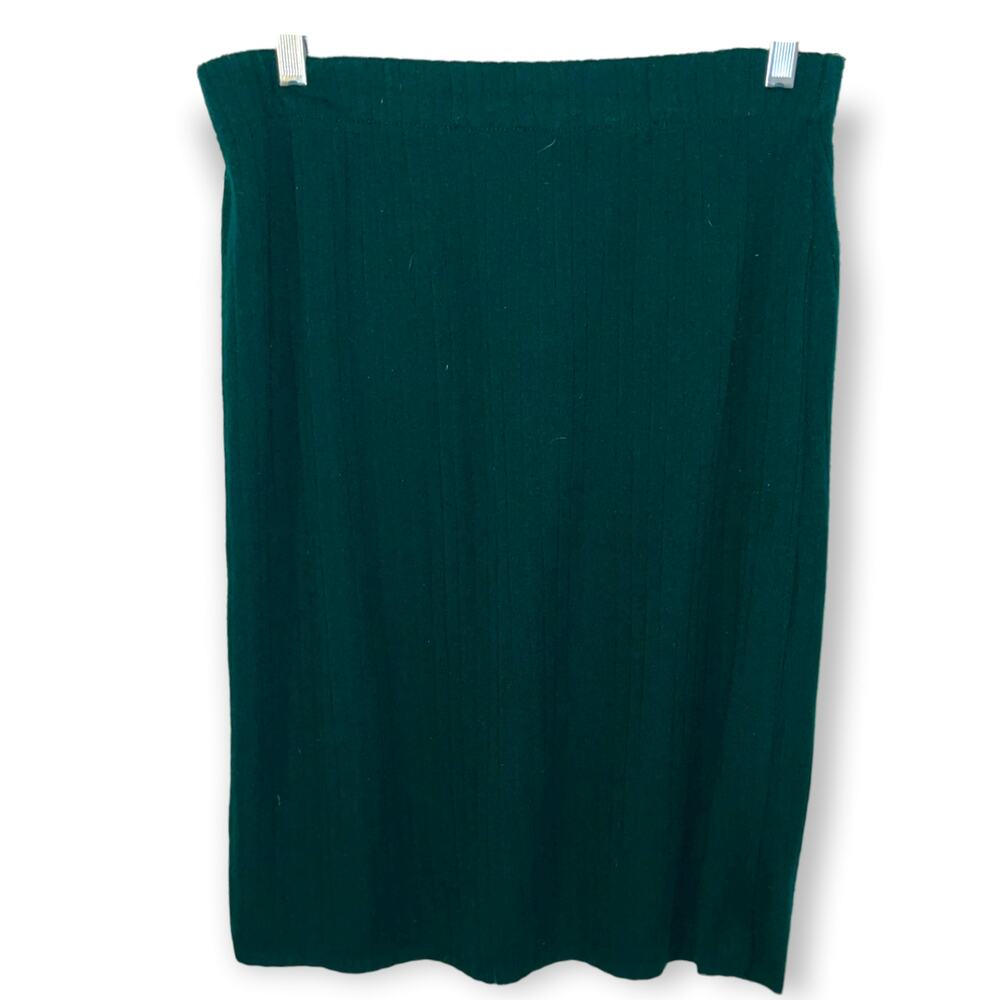 Vintage Sag Harbor emerald green knit skirt measurements in description